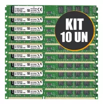 Kit Com 10 Memória Kingston Ddr3 4gb 1600mhz Desktop 
