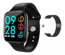 Relógio Inteligente Smartwatch Touch P80 Preto Com 2 Pulseir Desenho Da Pulseira Liso