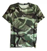 Camiseta Nike Dri-fit Slim Camo Aop-verde