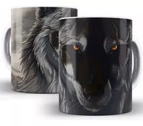 Caneca Lobo Animal Paisagem Selvagem Porcelana 02