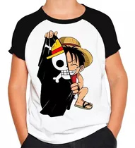 Remera De Niño One Piece Anime Diseños Ranglan