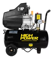 Compresor De Aire Electrico High Power 24 Lts 2hp 135 L/min Color Negro Fase Eléctrica Monofásica Frecuencia 60 Hz