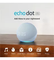 Amazon Alexa Echo Dot 5 Gen Parlante Alexa Negro Con Reloj