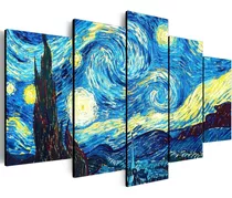 Cuadros La Noche Estrellada Vincent Van Gogh 5 Partes