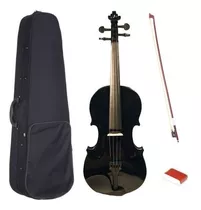 Violin Negro Brillante 4/4 + Estuche + Arco + Puente + Gel  