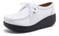 Zapatos De Piel Para Mujer, Talla Grande, Con Cordones En La