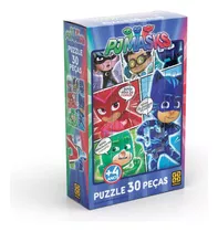 Novo Quebra - Cabeça Grow 30 Peças Pj Masks 03520