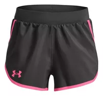 Short Under Armour Fly By Kids Niños Training Gris