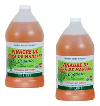 2 Vinagre Sidra De Manzana Orgánico Mother Earth 1.89l C/u