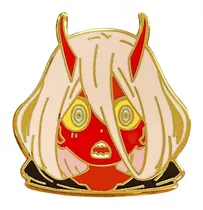 Darling In The Franxx 02 Pin Metal Broche Anime Demon Girl