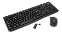 Kit Teclado E Mouse Logitech Mk270 Wireless Preto