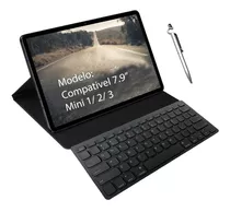 Capa Teclado Para iPad Mini 1 2 3 A1489 A1490 + Pelicula