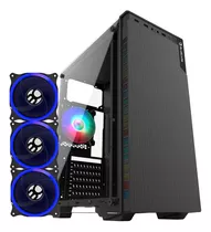 Gabinete Gamer Bluecase Preto Bg 030 Com 3 Coolers Led Azul