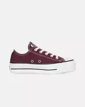 Zapatillas Converse All Star Plataforma Bordo Roja 35 Al 40