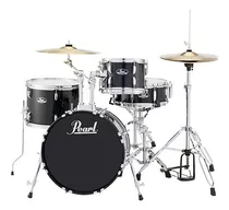 Pearl Roadshow 4-piece Jazz Drum Set Jet Black 