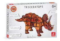 Quebra Cabeça Dinossauro Triceratops 3d Planet Adventure