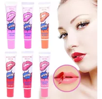 Labial Tinta Indeleble Larga Duración Peel Off Lip Gloss Acabado Lovely Peach Color A Escoger