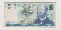 Billete Chile 10000 Pesos 2001 Casa De Moneda Nd (c85)