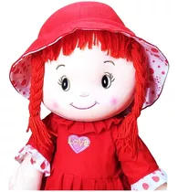 Muñeca Pepona De Tela Bordada Grande Love 63cm Juguete Niñas