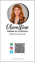 Tarjeta Digital Con Qr - Tarjeta Personal  Olivia