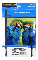 Papel Fotografico Glossy 180g A4 Masterprint 20 Folhas Cor Branco