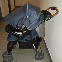 Coche Para Bebé Infanti Pompeya Azul Con Silla Para Auto