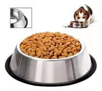 Pet King Pk3079 Plato Tazón Para Perros Chico Antiderrapante 8oz Color Plata