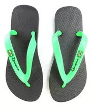 Ojotas Clas Brasil Ii Kids Negra -verde Jj deportes