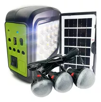 Panel Solar Linterna + 2 Focos + Cargador Solares Power Bank