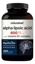 Acido Alfa Lipoico Lipoic Acid 600 Mg - Naturebell