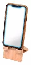 Soporte Para Celular De Madera Uso Apto Auriculares/cargador