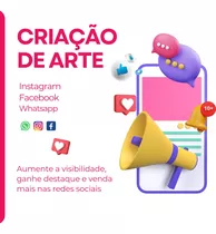 Criação Arte Posts Instagram Whatsapp Facebook Redes Sociais