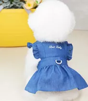 Vestido Azul Para Perros Pequeños, Talla S