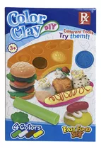 Juego De Masas Color Clay Set De Comida Rapida Full