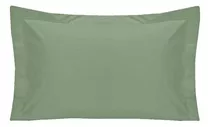 2 Fronhas Percal 400 Fios Com 4 Abas 50 X 70 Cm Extra Macio Cor Green Fild