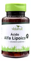 Acido Alfa Lipoico 60 Cápsulas Vidanat Suplemento Alimen Sabor Sin Sabor