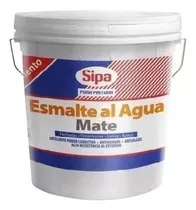 Esmalte Al Agua Sipa Mate Blanco 4gl Pinturasonlinecl