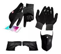 Kit Guantes Neoprene + Piel + Mascara + Cubre Manos Fasmotos