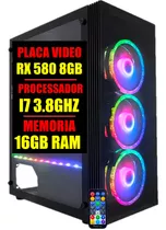 Pc Gamer Intel I7 / Placa Rx 580 8gb / 16gb Ram / Ssd 480gb
