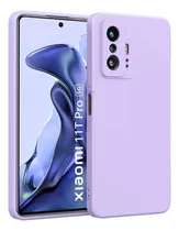 Carcasa Silicona Slim Antihuellas Para Xiaomi Mi 11t Violeta 