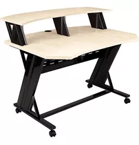 Studio Trends 46 Studio Desk With Dual 4 Ru Racks Maple 