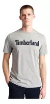 Remera Logo Timberland Hombre Gris Claro