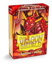 Sleeves Dragon Shield Matte 60 Yugioh Vermelho Crimson