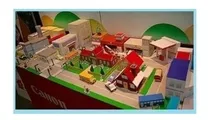 Maquete Cidade Completa De Papel Escolar Diorama Frt Grátis