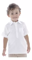 Camisa Bata Menino Sylvaz Manga Curta Branca