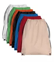 15 Eco Mochilas Friselina 35x45cm De Colores C/ Negro S/impr