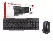 Teclado E Mouse Sem Fio Wireless Teclas Multimidia Abnt2