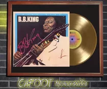 Bb King King Size Tapa Lp Firmada Y Disco Oro Cuadro Blues