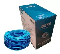 Cabo De Rede Cat5e Deko 4 Pares Caixa Com 305m Azul 24wag