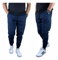 Kit 2 Calças Moletom Masculina Jogger Skinny  Academia 